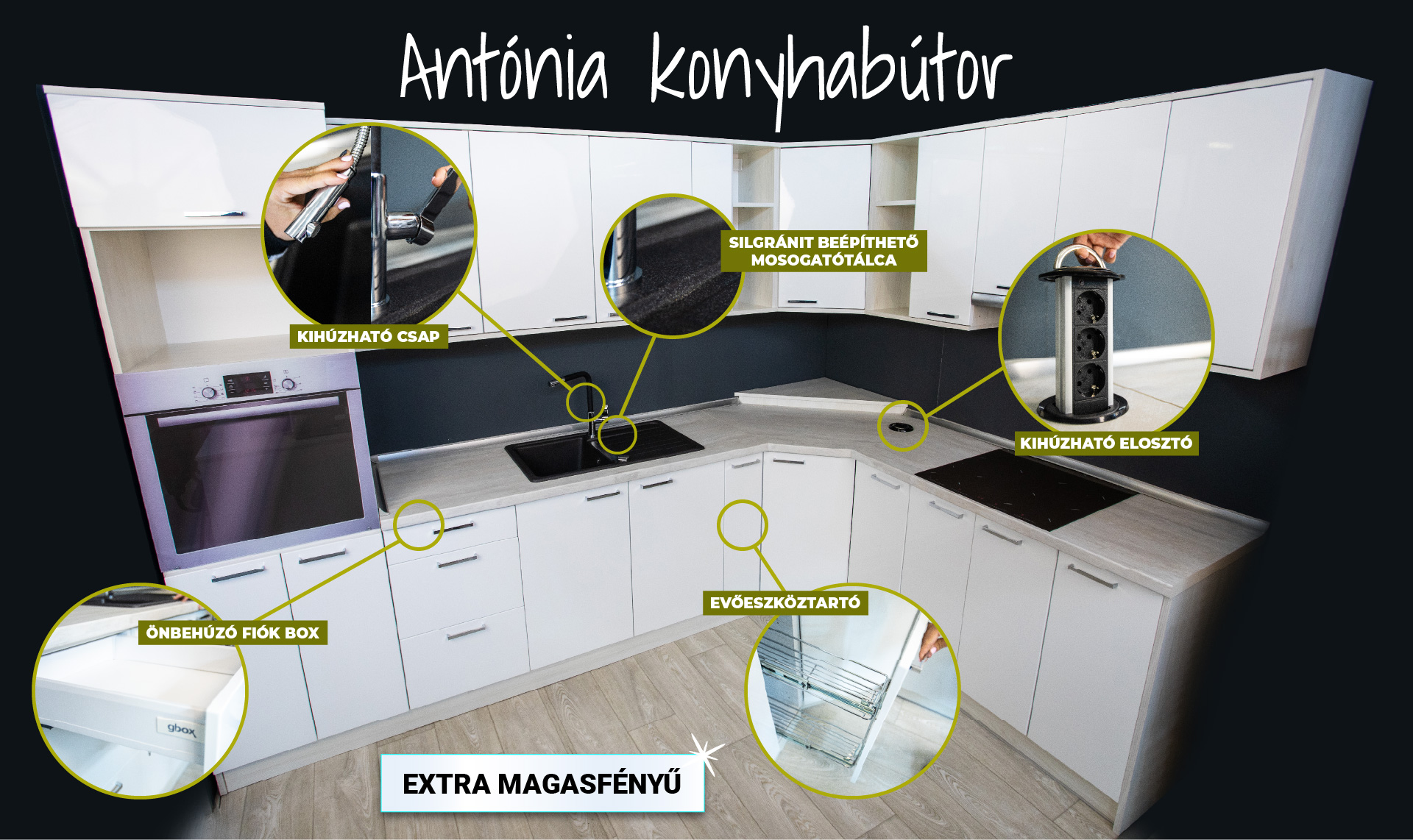 KAP Bútoráruház Siófok - Antónia konyhabútor kompletten